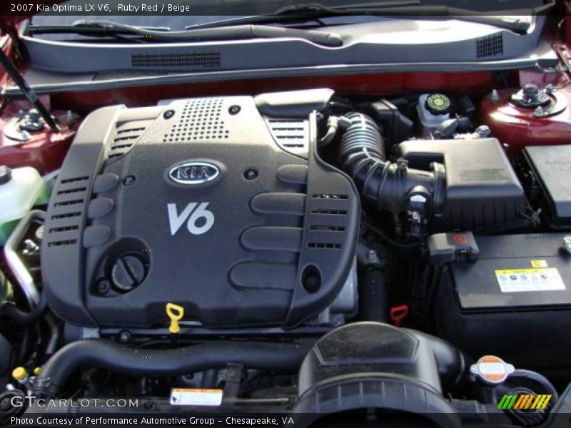 Ruby Red / Beige 2007 Kia Optima LX V6
