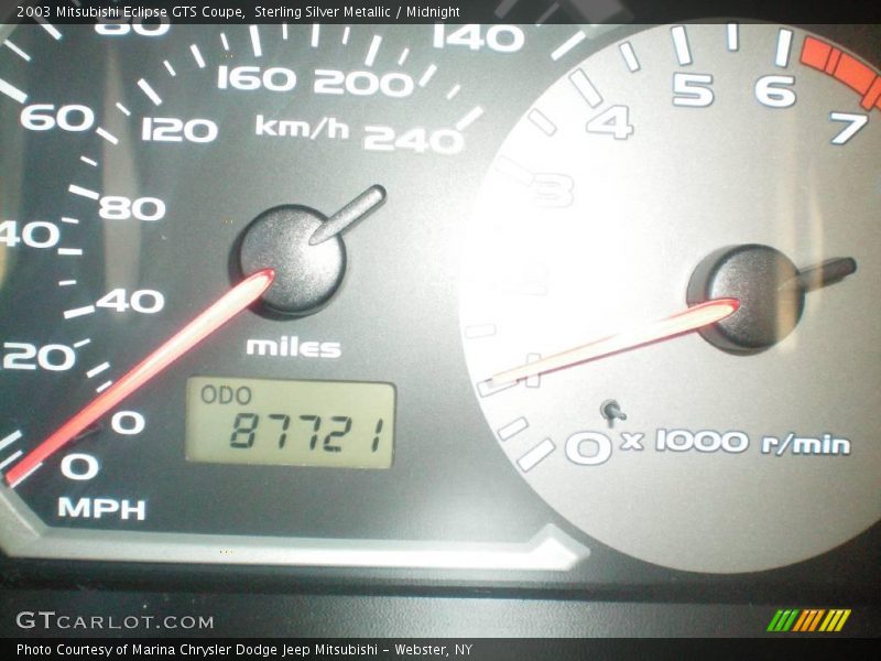 Sterling Silver Metallic / Midnight 2003 Mitsubishi Eclipse GTS Coupe