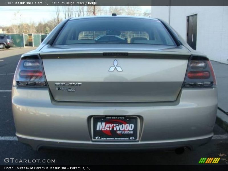 Platinum Beige Pearl / Beige 2007 Mitsubishi Galant ES