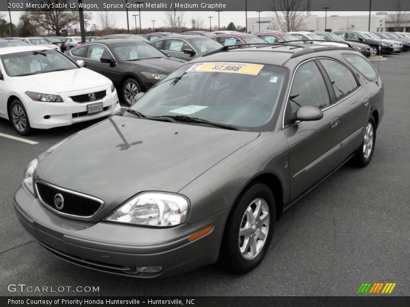 Spruce Green Metallic / Medium Graphite 2002 Mercury Sable LS Wagon