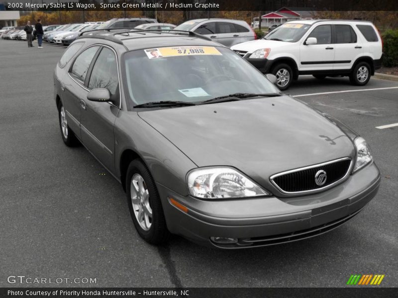 Spruce Green Metallic / Medium Graphite 2002 Mercury Sable LS Wagon