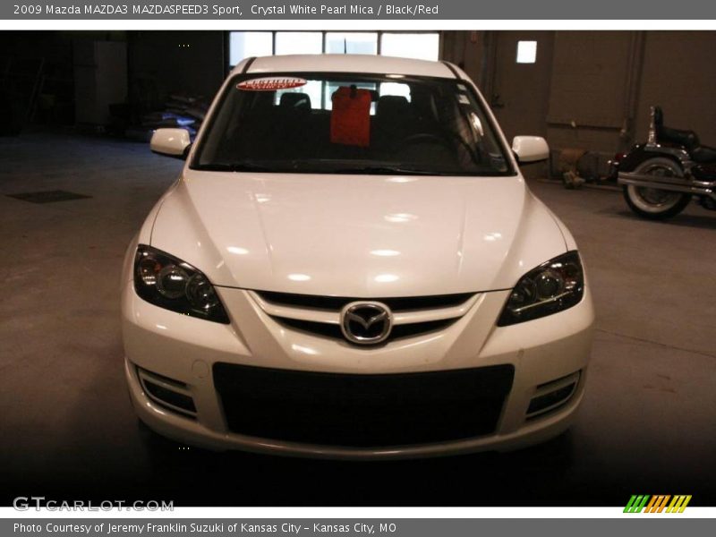 Crystal White Pearl Mica / Black/Red 2009 Mazda MAZDA3 MAZDASPEED3 Sport