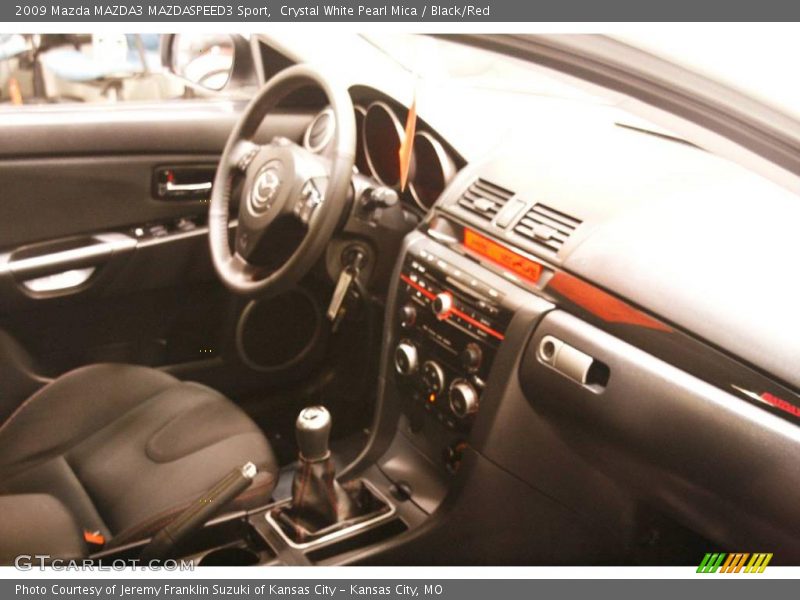 Crystal White Pearl Mica / Black/Red 2009 Mazda MAZDA3 MAZDASPEED3 Sport