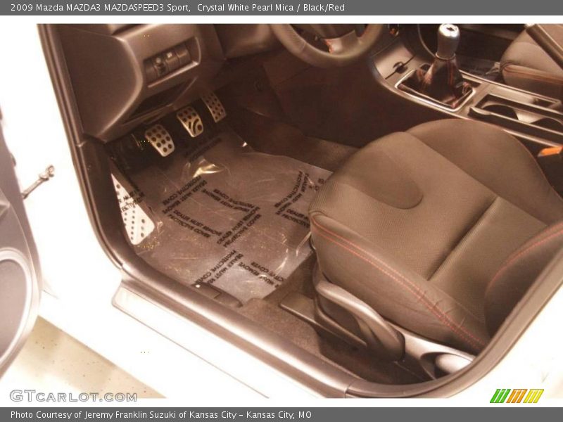 Crystal White Pearl Mica / Black/Red 2009 Mazda MAZDA3 MAZDASPEED3 Sport