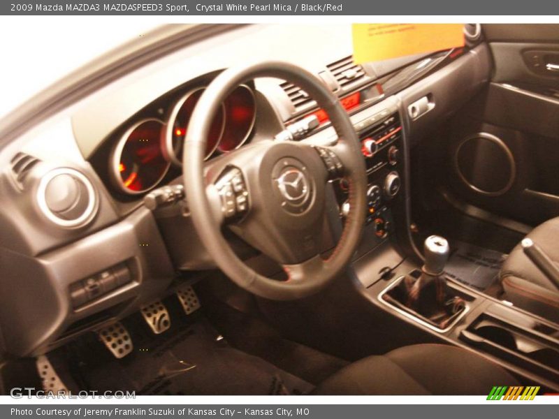 Crystal White Pearl Mica / Black/Red 2009 Mazda MAZDA3 MAZDASPEED3 Sport