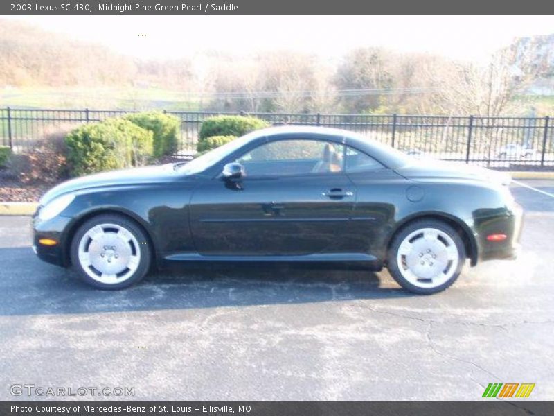 Midnight Pine Green Pearl / Saddle 2003 Lexus SC 430