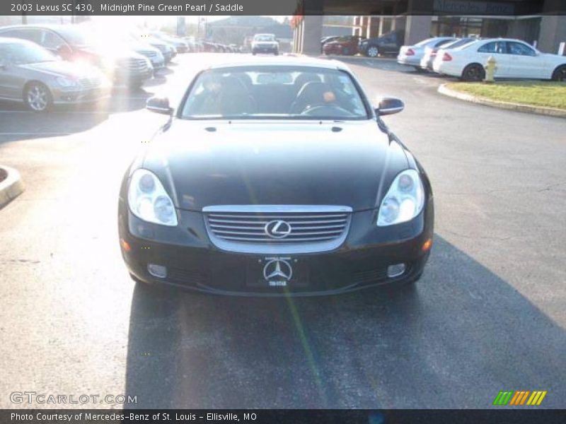 Midnight Pine Green Pearl / Saddle 2003 Lexus SC 430