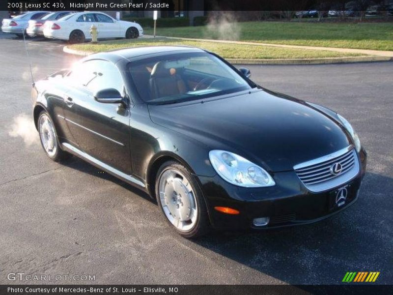 Midnight Pine Green Pearl / Saddle 2003 Lexus SC 430