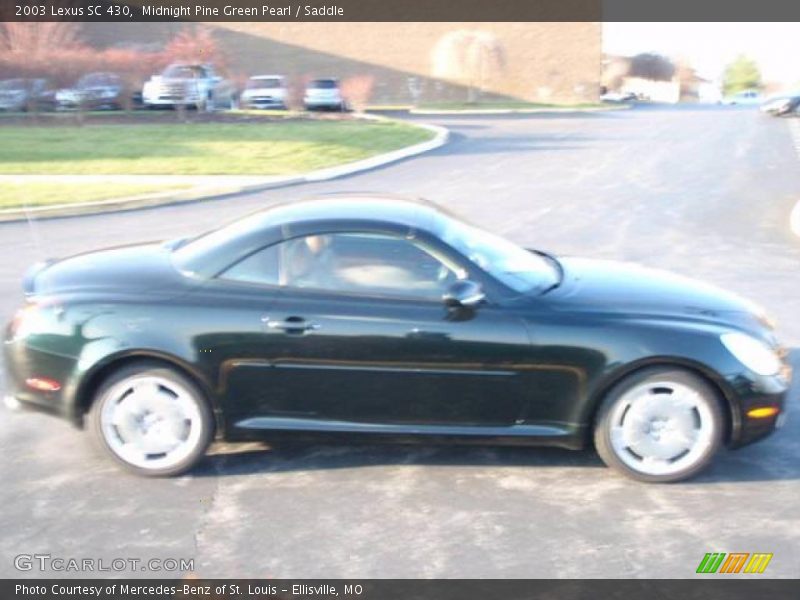 Midnight Pine Green Pearl / Saddle 2003 Lexus SC 430
