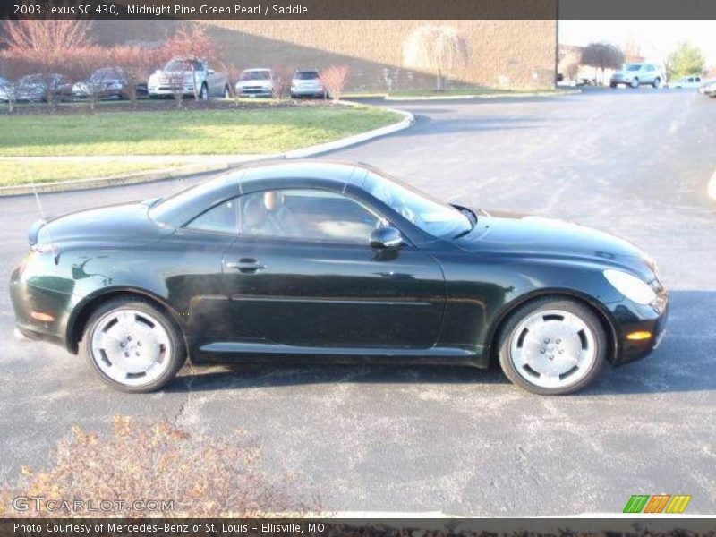 Midnight Pine Green Pearl / Saddle 2003 Lexus SC 430