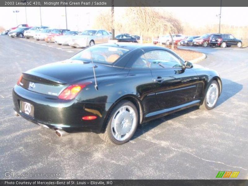 Midnight Pine Green Pearl / Saddle 2003 Lexus SC 430