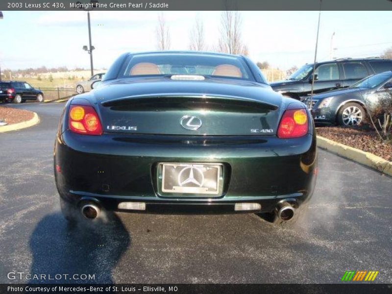 Midnight Pine Green Pearl / Saddle 2003 Lexus SC 430