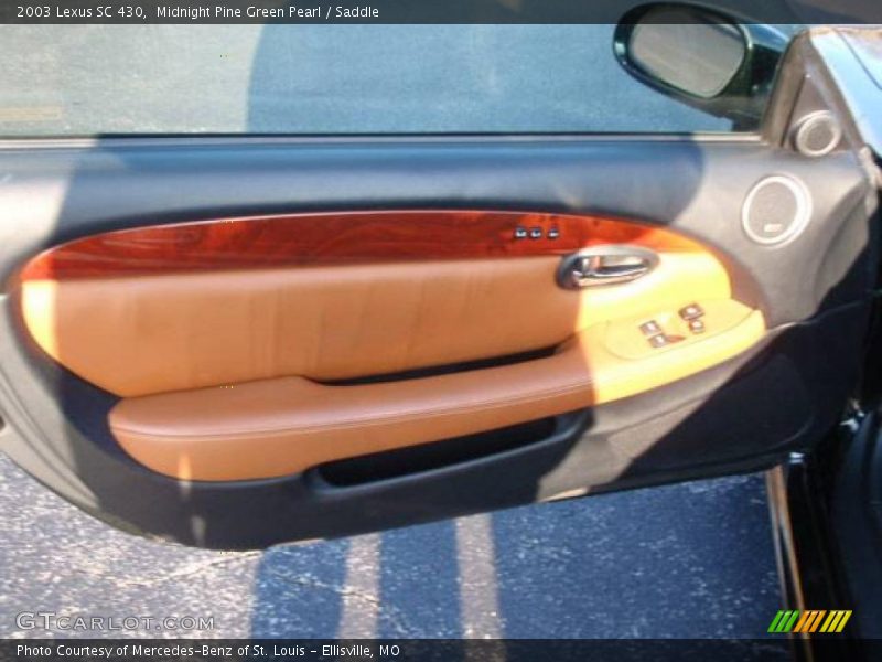 Midnight Pine Green Pearl / Saddle 2003 Lexus SC 430
