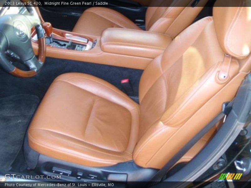 Midnight Pine Green Pearl / Saddle 2003 Lexus SC 430