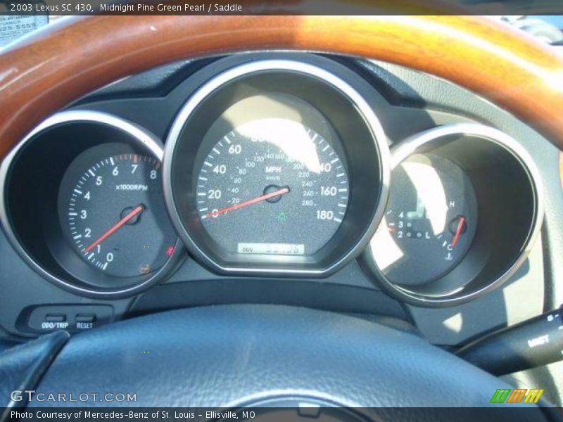 Midnight Pine Green Pearl / Saddle 2003 Lexus SC 430