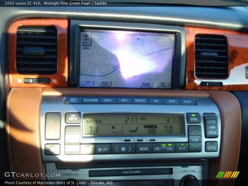 Midnight Pine Green Pearl / Saddle 2003 Lexus SC 430