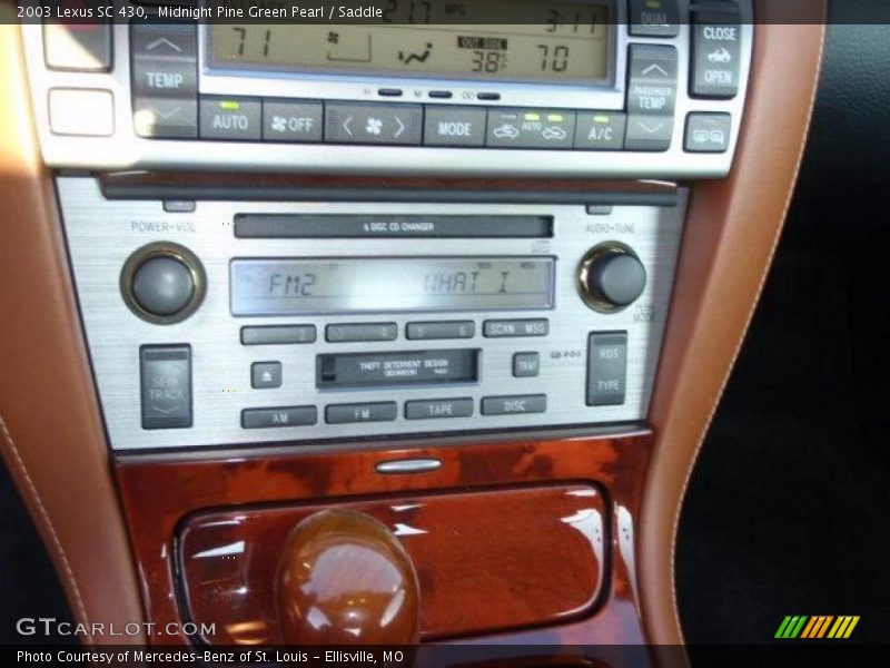 Midnight Pine Green Pearl / Saddle 2003 Lexus SC 430