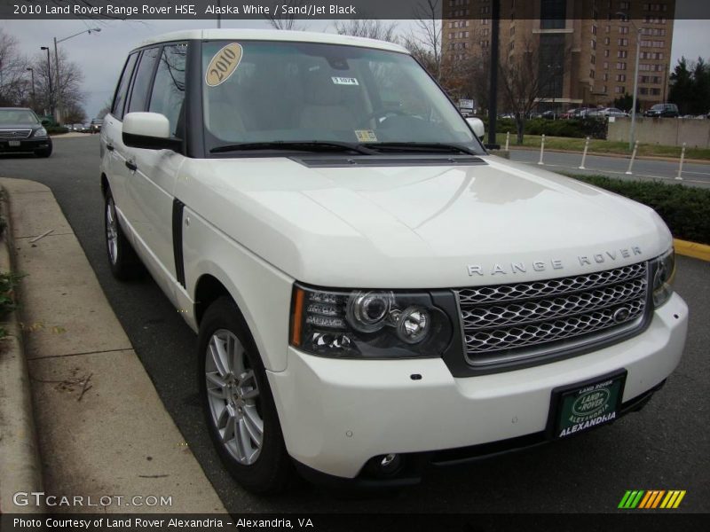 Alaska White / Sand/Jet Black 2010 Land Rover Range Rover HSE