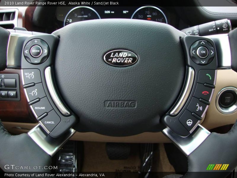 Alaska White / Sand/Jet Black 2010 Land Rover Range Rover HSE
