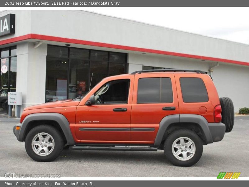 Salsa Red Pearlcoat / Dark Slate Gray 2002 Jeep Liberty Sport