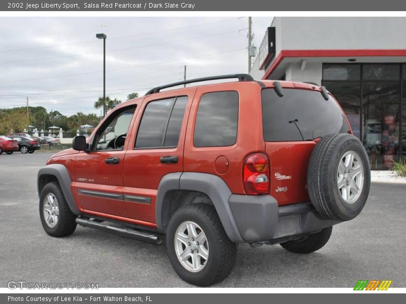 Salsa Red Pearlcoat / Dark Slate Gray 2002 Jeep Liberty Sport