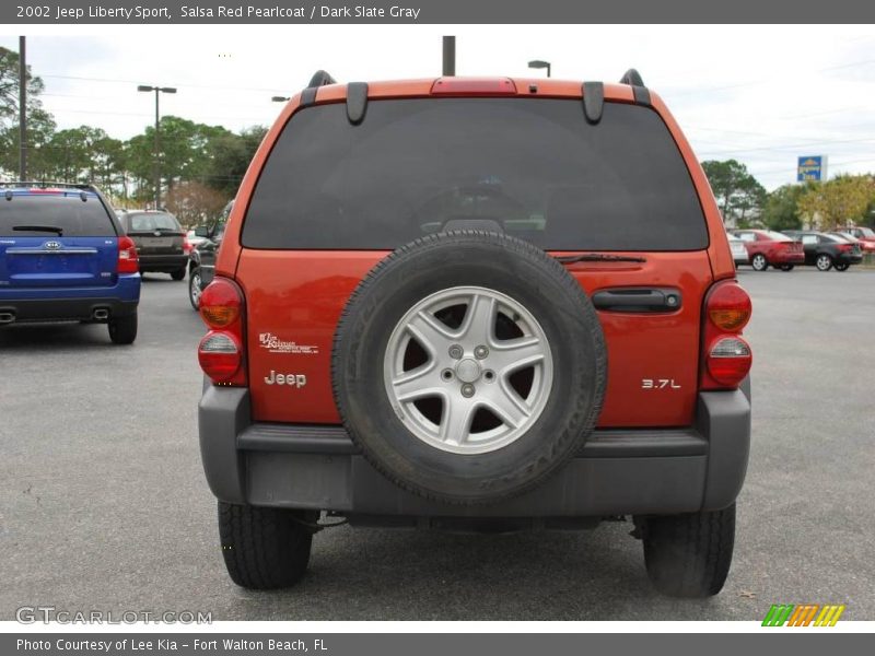 Salsa Red Pearlcoat / Dark Slate Gray 2002 Jeep Liberty Sport