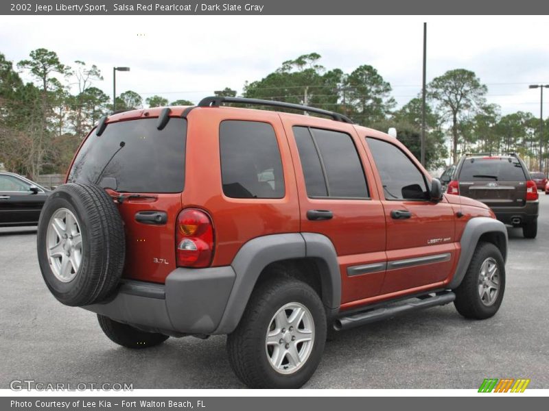 Salsa Red Pearlcoat / Dark Slate Gray 2002 Jeep Liberty Sport