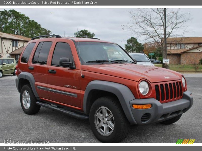 Salsa Red Pearlcoat / Dark Slate Gray 2002 Jeep Liberty Sport