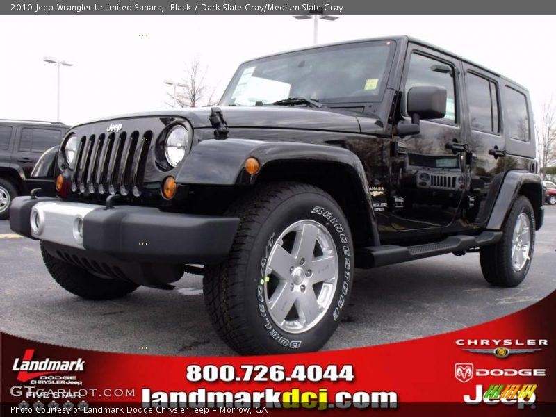 Black / Dark Slate Gray/Medium Slate Gray 2010 Jeep Wrangler Unlimited Sahara