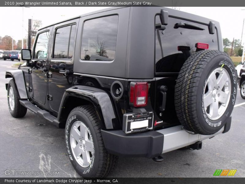Black / Dark Slate Gray/Medium Slate Gray 2010 Jeep Wrangler Unlimited Sahara