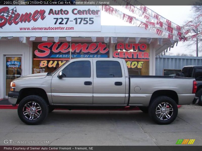 Pewter Metallic / Neutral 2001 GMC Sierra 2500HD SLE Crew Cab 4x4