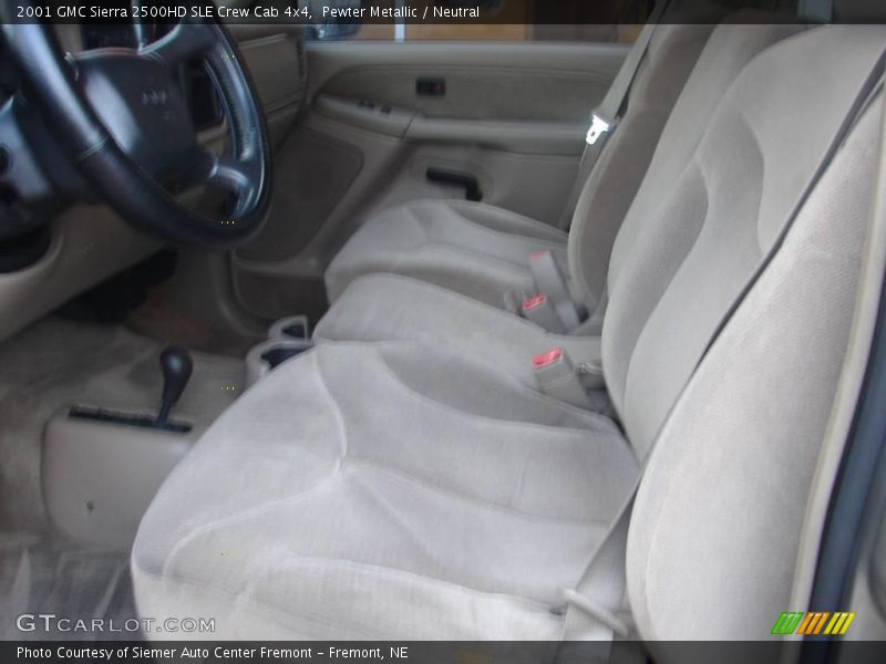 Pewter Metallic / Neutral 2001 GMC Sierra 2500HD SLE Crew Cab 4x4