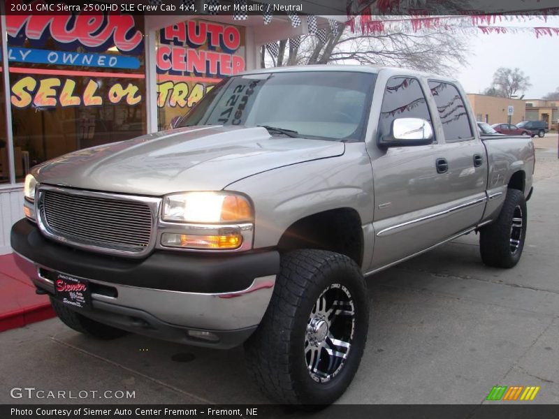 Pewter Metallic / Neutral 2001 GMC Sierra 2500HD SLE Crew Cab 4x4