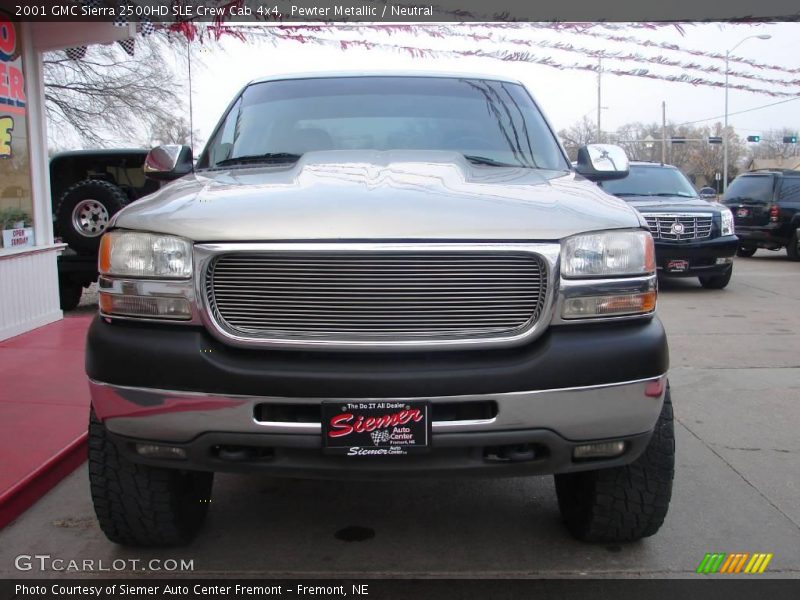 Pewter Metallic / Neutral 2001 GMC Sierra 2500HD SLE Crew Cab 4x4