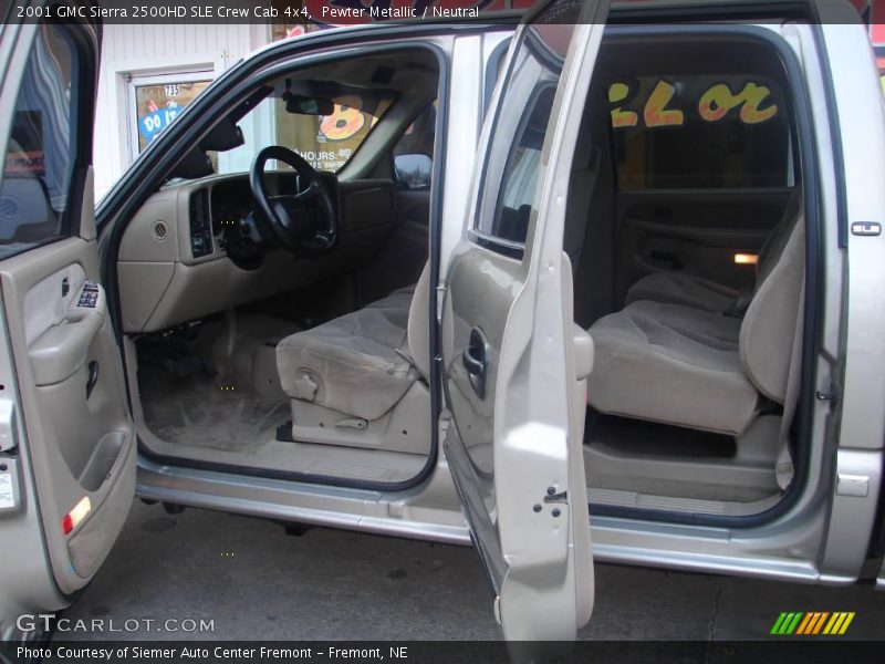 Pewter Metallic / Neutral 2001 GMC Sierra 2500HD SLE Crew Cab 4x4