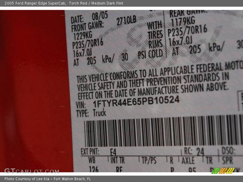 Torch Red / Medium Dark Flint 2005 Ford Ranger Edge SuperCab