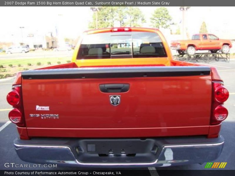 Sunburst Orange Pearl / Medium Slate Gray 2007 Dodge Ram 1500 Big Horn Edition Quad Cab
