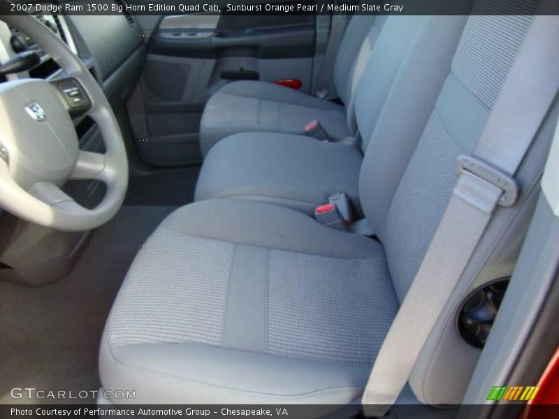 Sunburst Orange Pearl / Medium Slate Gray 2007 Dodge Ram 1500 Big Horn Edition Quad Cab