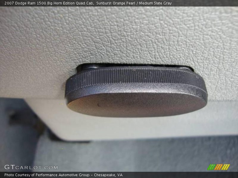 Sunburst Orange Pearl / Medium Slate Gray 2007 Dodge Ram 1500 Big Horn Edition Quad Cab