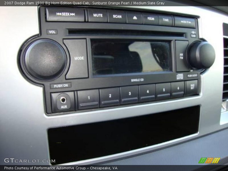 Sunburst Orange Pearl / Medium Slate Gray 2007 Dodge Ram 1500 Big Horn Edition Quad Cab