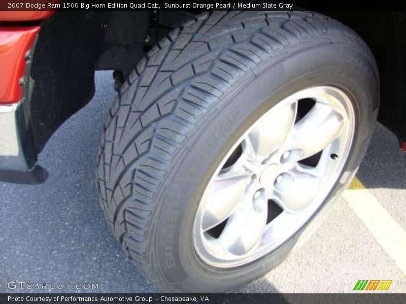Sunburst Orange Pearl / Medium Slate Gray 2007 Dodge Ram 1500 Big Horn Edition Quad Cab