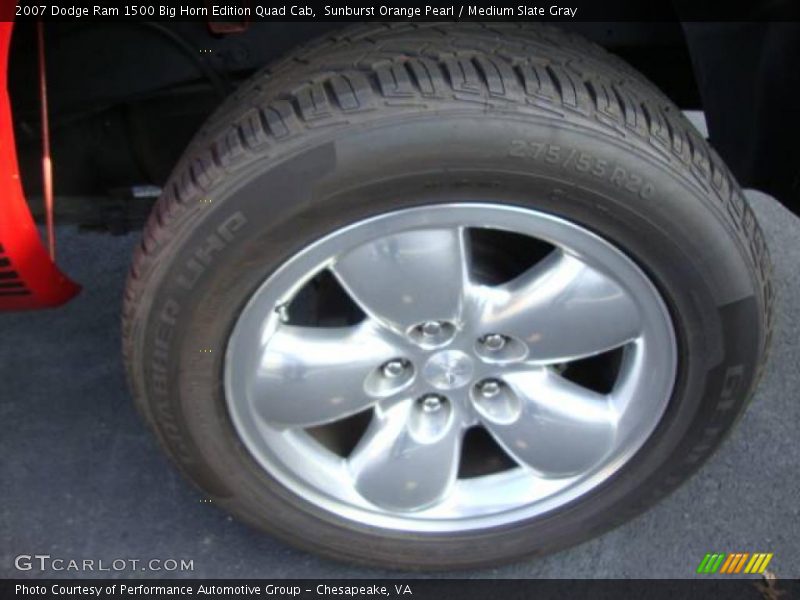 Sunburst Orange Pearl / Medium Slate Gray 2007 Dodge Ram 1500 Big Horn Edition Quad Cab