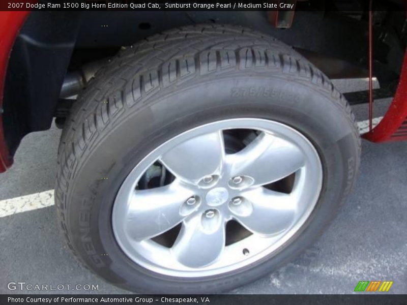 Sunburst Orange Pearl / Medium Slate Gray 2007 Dodge Ram 1500 Big Horn Edition Quad Cab