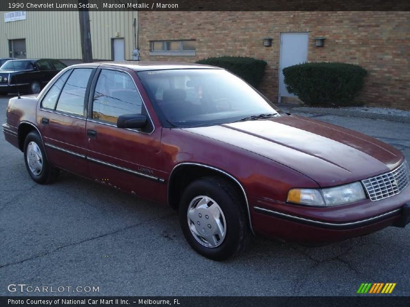Maroon Metallic / Maroon 1990 Chevrolet Lumina Sedan