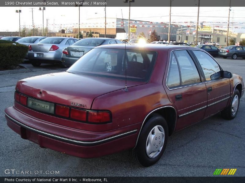Maroon Metallic / Maroon 1990 Chevrolet Lumina Sedan