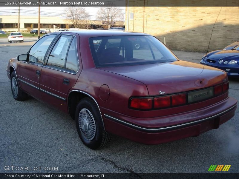 Maroon Metallic / Maroon 1990 Chevrolet Lumina Sedan
