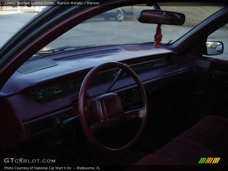 Maroon Metallic / Maroon 1990 Chevrolet Lumina Sedan