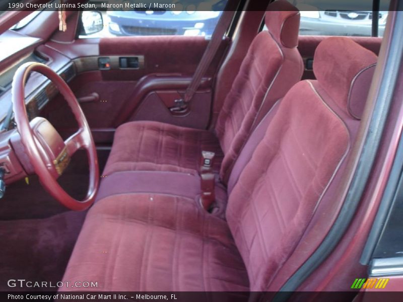 Maroon Metallic / Maroon 1990 Chevrolet Lumina Sedan