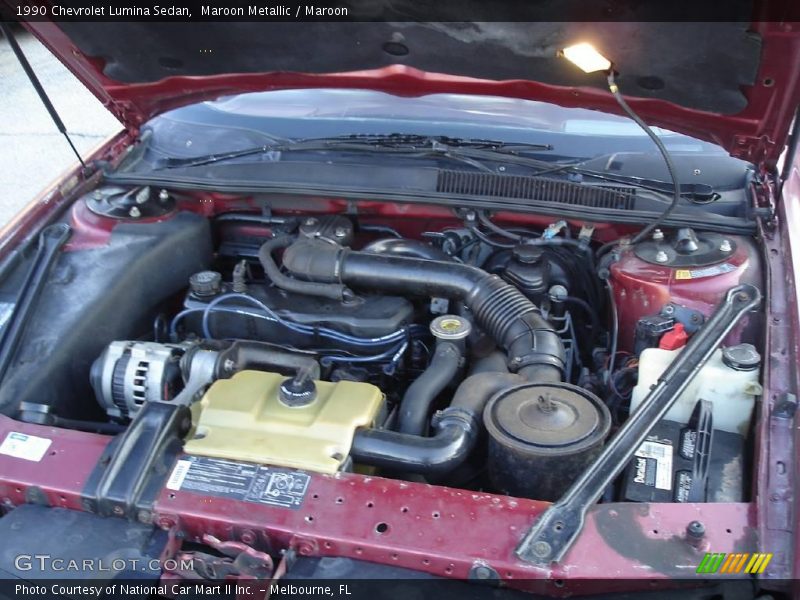 Maroon Metallic / Maroon 1990 Chevrolet Lumina Sedan