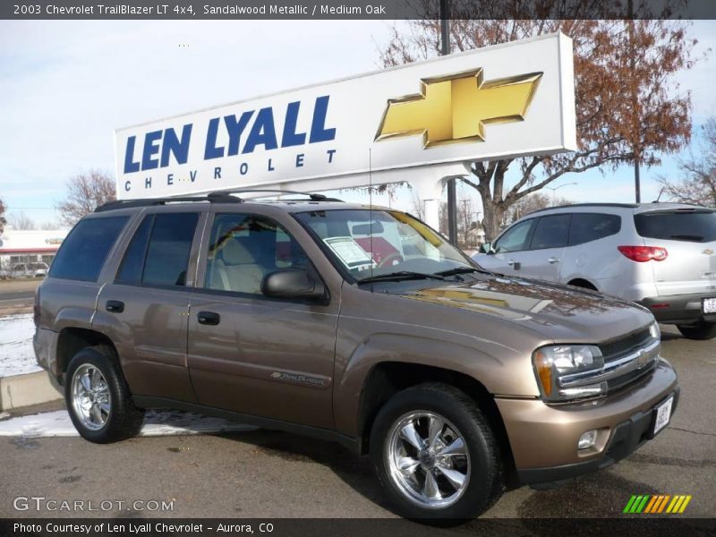 Sandalwood Metallic / Medium Oak 2003 Chevrolet TrailBlazer LT 4x4
